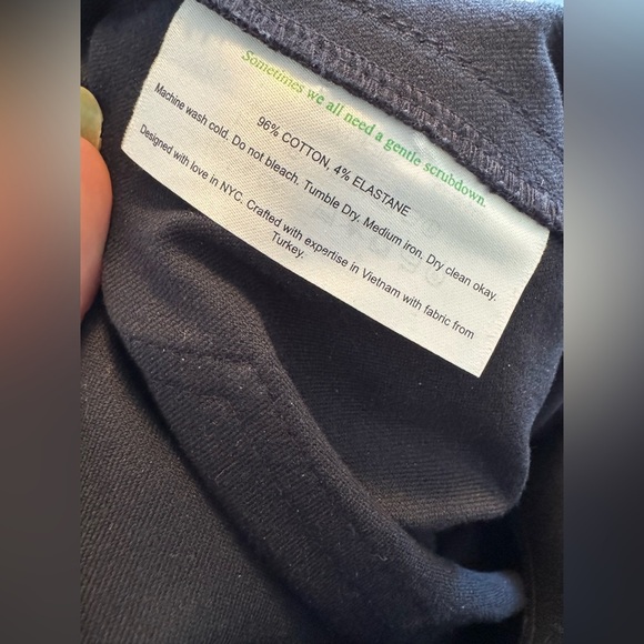 NEW MM LaFleur Foster Cigarette Pants Powerstretch Straight Navy Blue Sz 8 NWOT - Picture 11 of 12